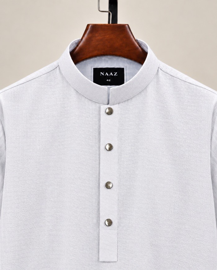 White Textured Premium Panjabi