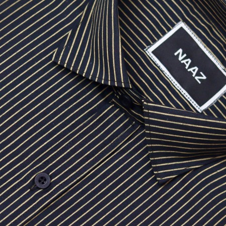Full Sleeve Shirt - Black Golden Stripe