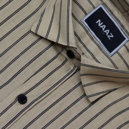 Full Sleeve Shirt - Coffee Brown Stripe