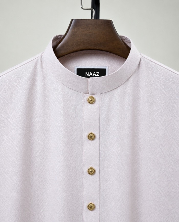 Signature Shine Jacquard Panjabi | Light Pink